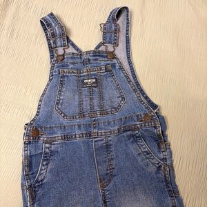 OshKosh B'gosh Denim Overall Shorts in Faded Blue